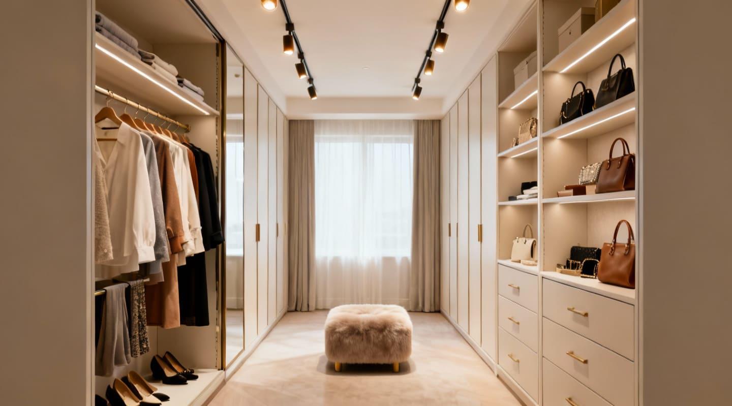 【高雄室內設計】打造夢想更衣室!小坪數也能擁有的3種「獨立衣帽間」規劃術