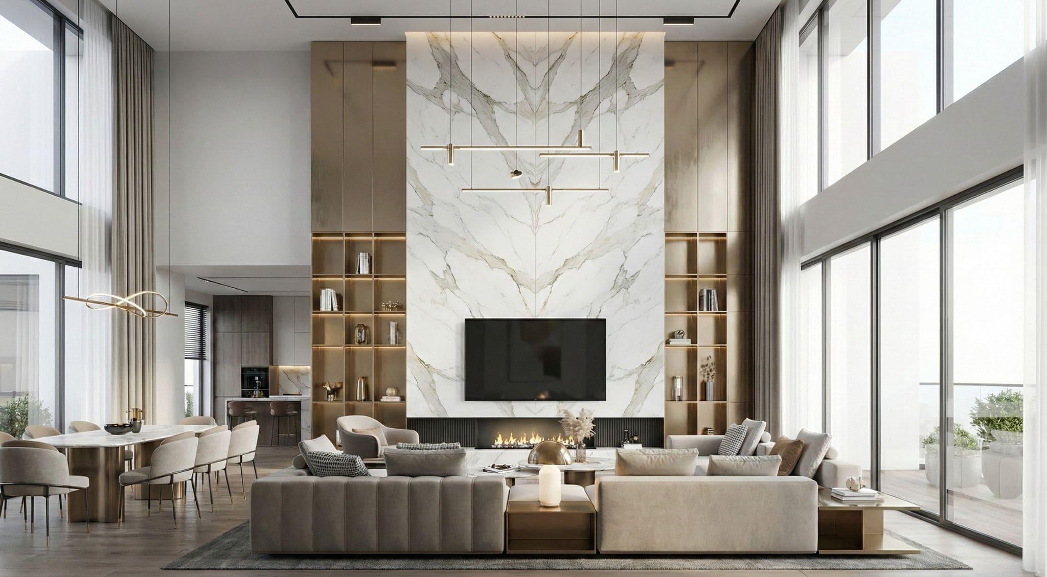 【高雄室內設計】現代輕奢風崛起，3大關鍵打造大器質感的「豪宅客廳」