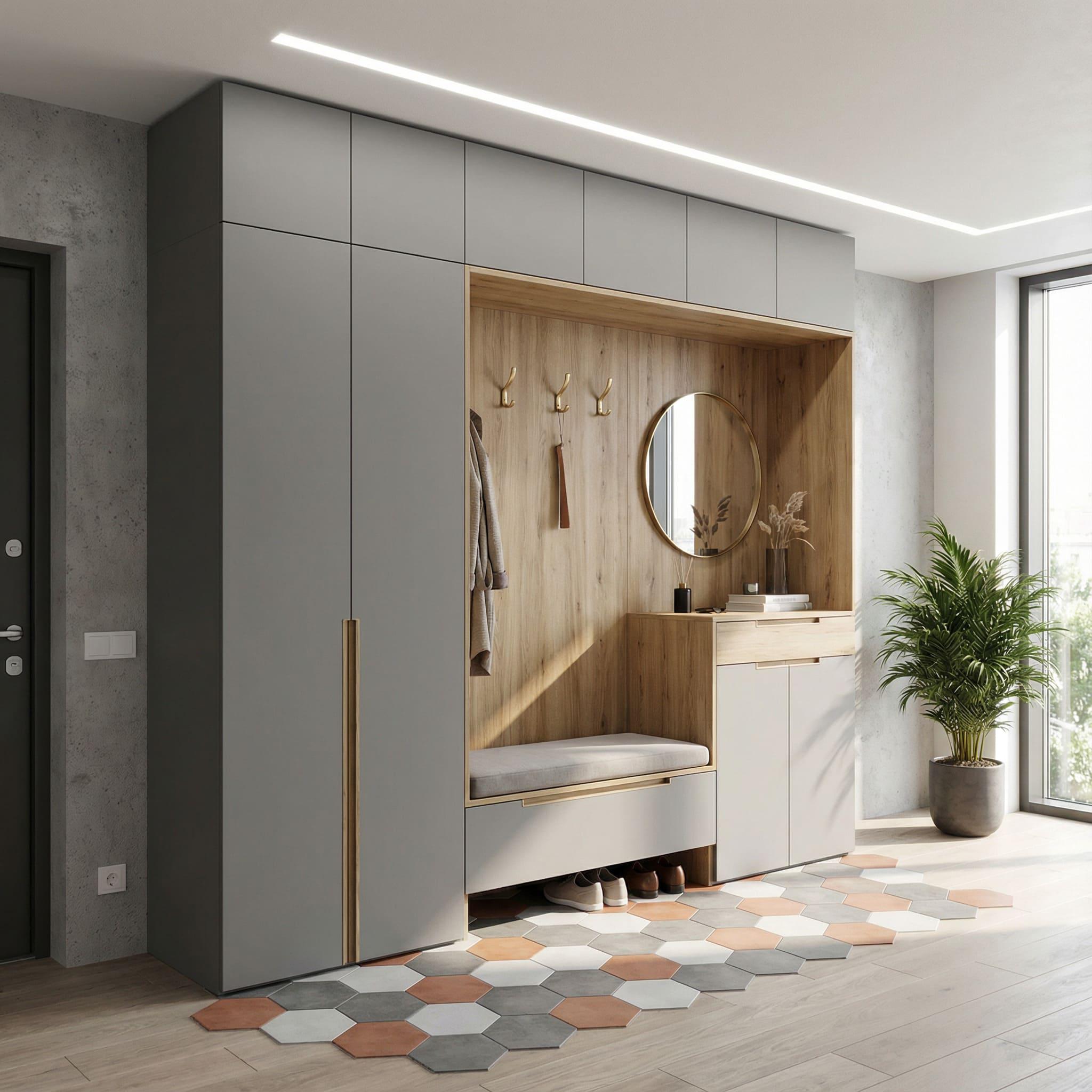 高雄新屋裝潢首選｜玄關決定家的第一印象！用「系統櫥櫃」打造高機能落塵區