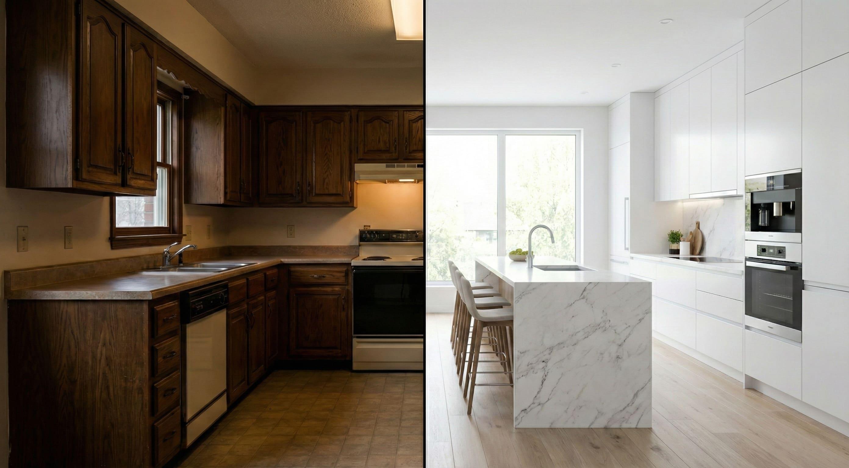 高雄舊屋翻新首選｜老舊廚房大變身！「開放式中島」讓做菜變成一種享受