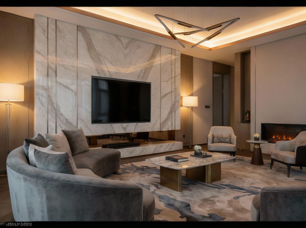 高雄室內設計輕奢風提案：運用大理石與鍍鈦金屬，演繹低調奢華