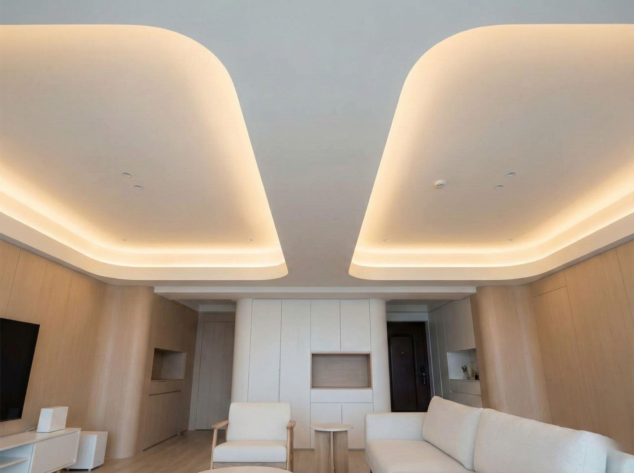 高雄室內設計｜家裡有大樑壓頂怎麼辦？3招「天花板修飾術」化解壓迫感