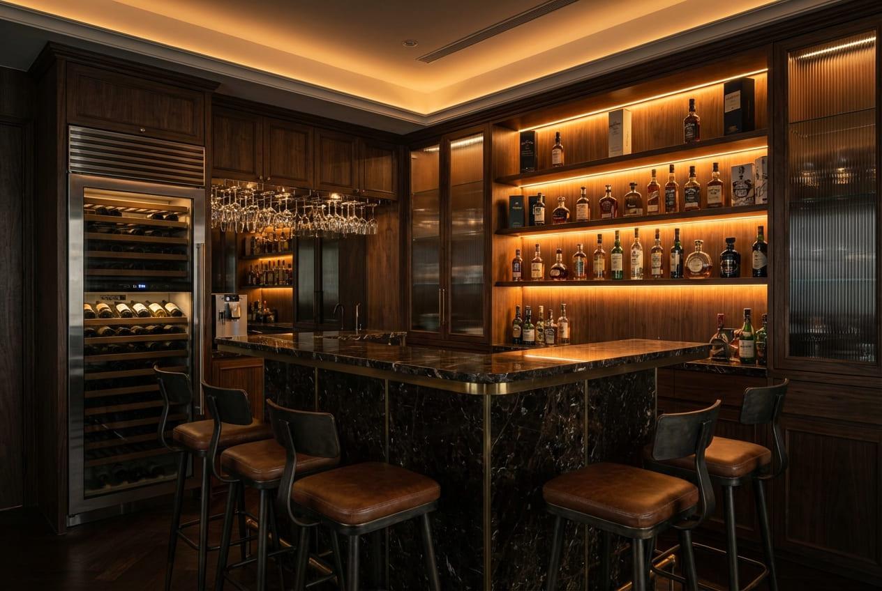 高雄室內設計｜把 Lounge Bar 搬回家！打造專屬「居家酒吧」的微醺氛圍