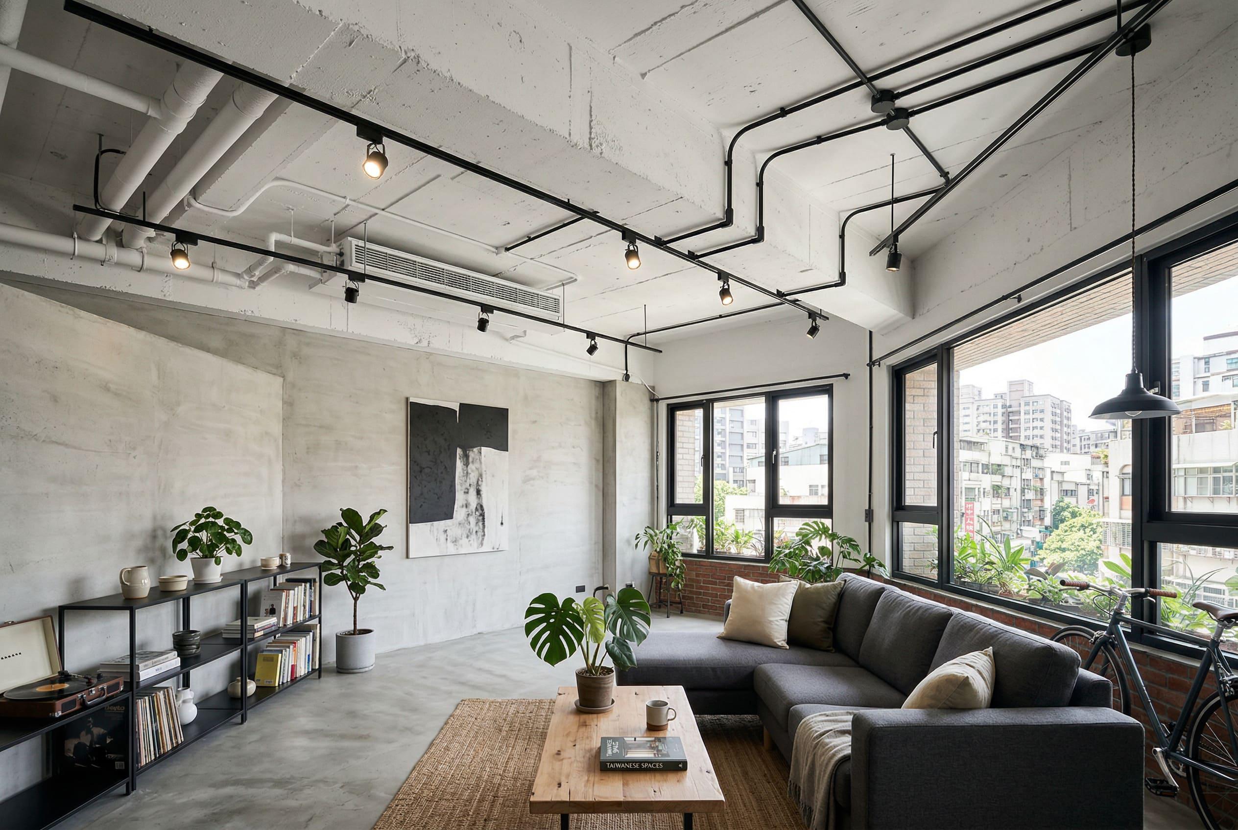 高雄舊屋翻新｜老屋屋高太低有壓迫感？「明管設計」釋放垂直空間的工業風巧思
