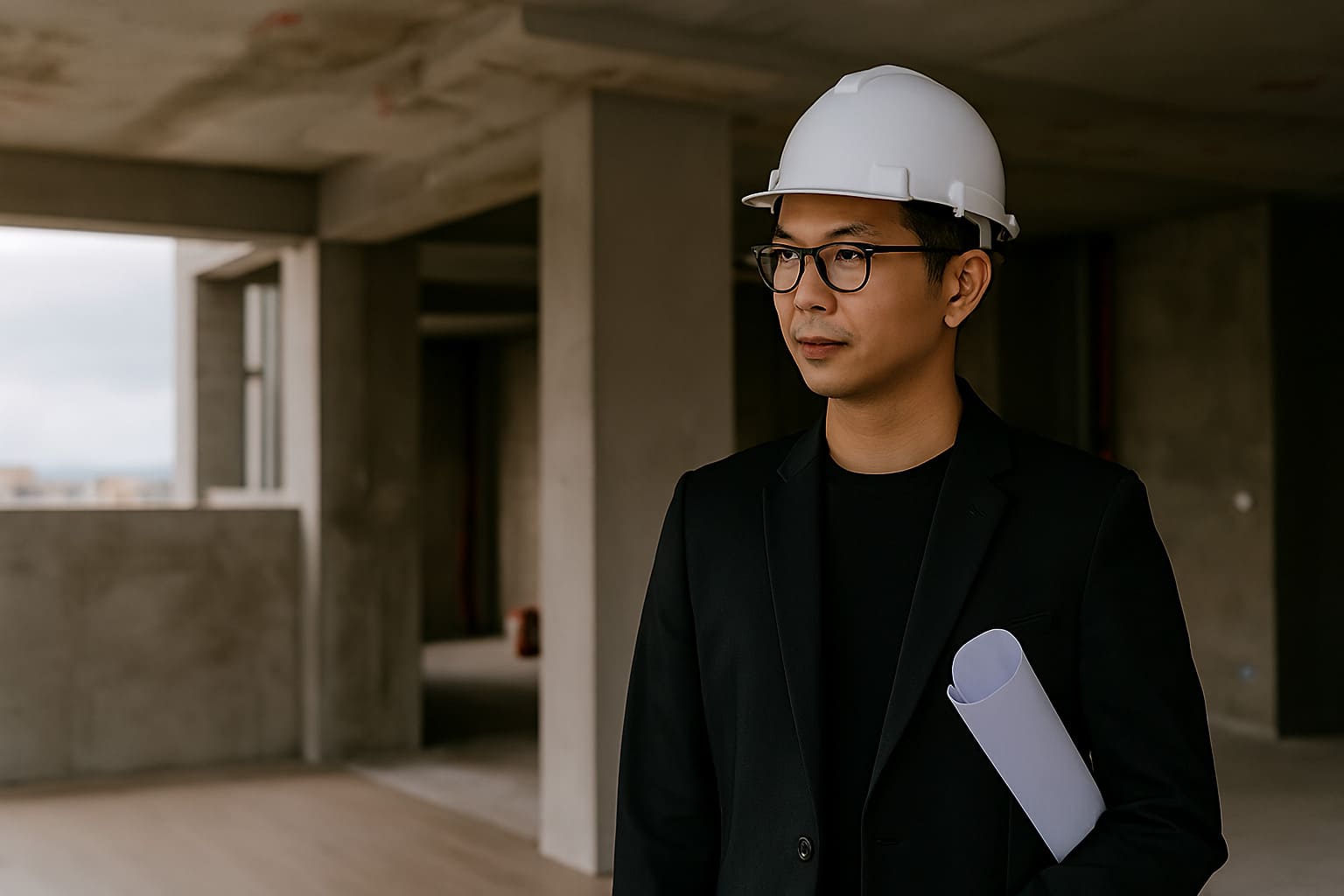 高雄室內設計師在工地現場進行專業監工.jpg