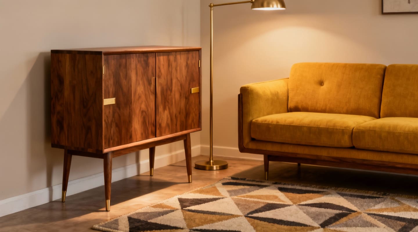 高雄室內設計中的中古風(Mid-Century Modern)客廳，充滿復古摩登感.jpg