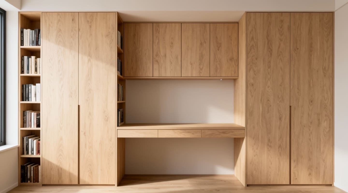 高雄系統櫥櫃打造的一體成形書房工作區.jpg 高雄系統櫥櫃打造的一體成形書房工作區.jpg